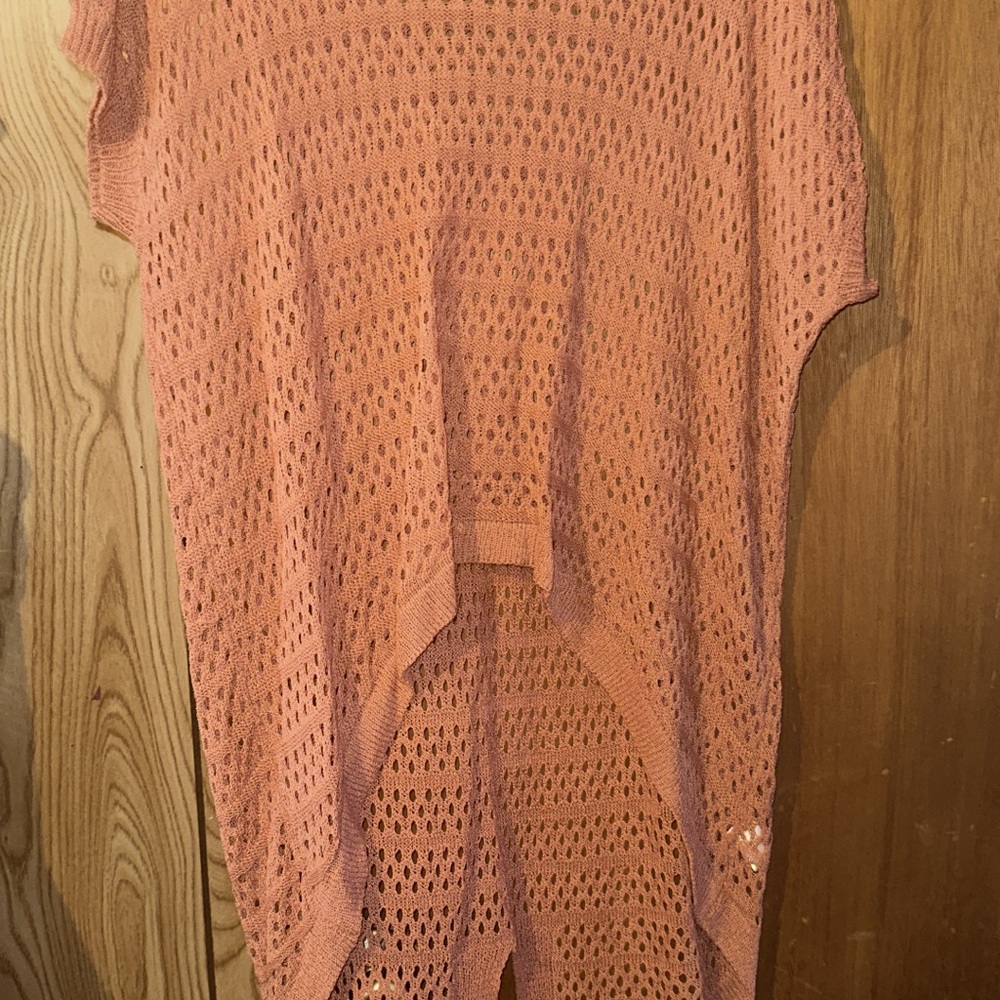 Pink Crochet Knit Top